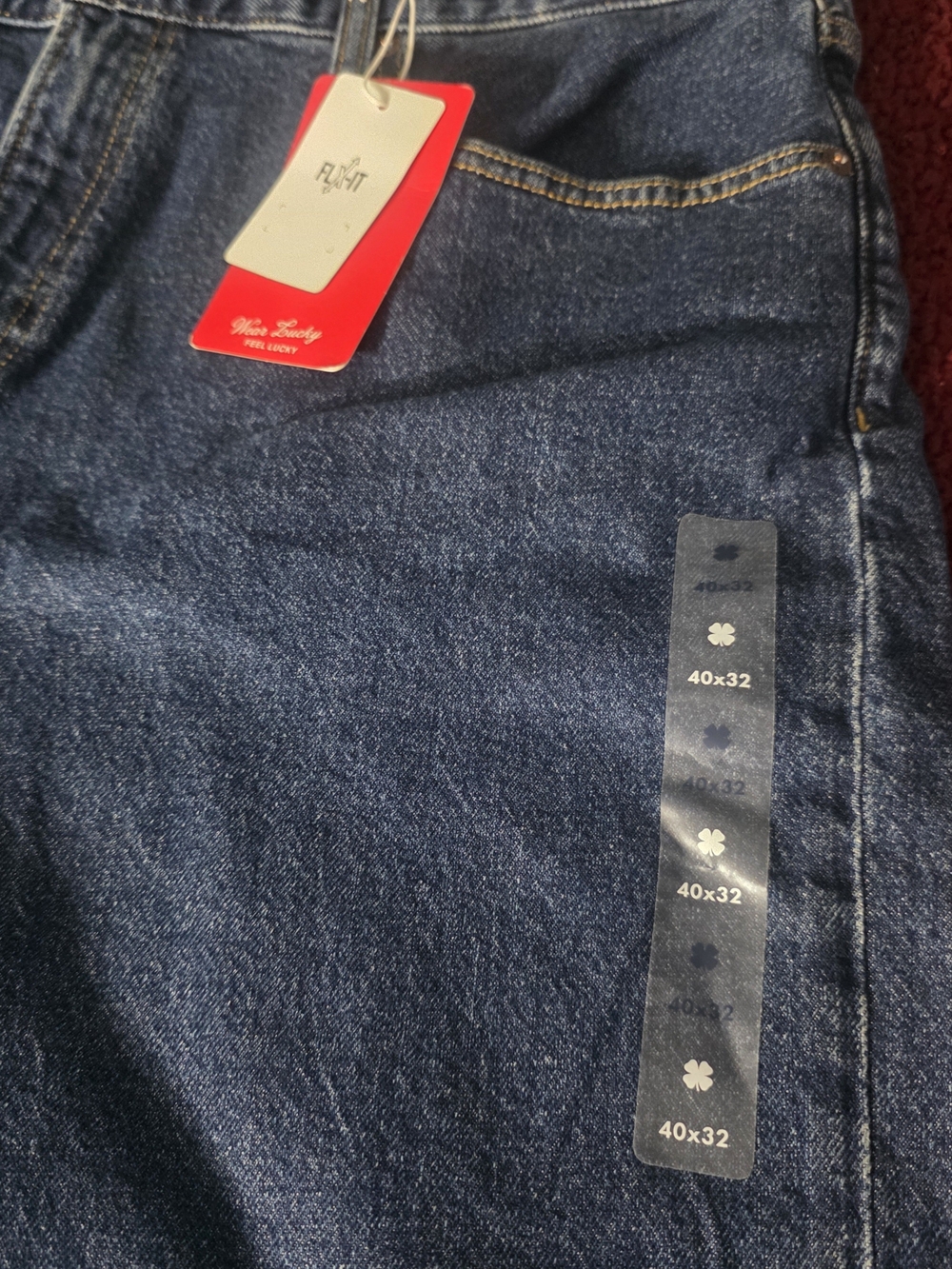 Lucky Jeans, 287 Loose Fit Straight-Leg Jeans in Dark Blue, 40x321 - Picture 2 of 7